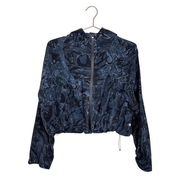 lululemon athletica Cropped Jacket Coat Waterproof Maple Metamorphosis Navy Blue - Picture 3 of 7